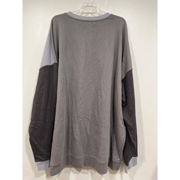 Original Use Men's XS pullover Sweatshirt Multi Grays Colorblock ribbed trim NWT - Picture 3 of 5